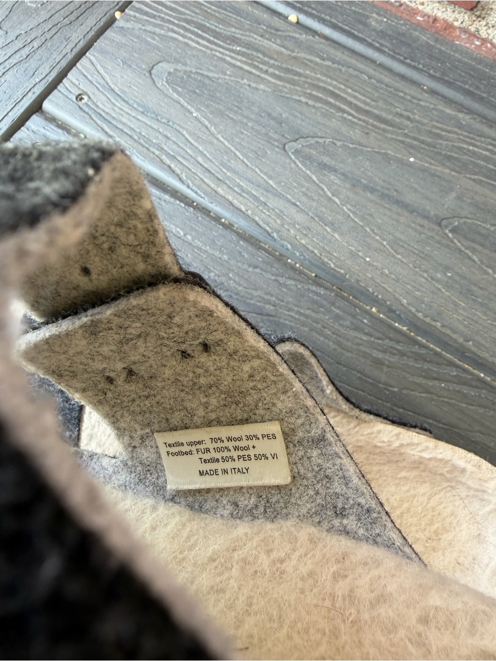 Birkenstock Arizona Rivet Wool Felt Sandals EU 40 Gray Anthracite Cozy Slides - Picture 13 of 13